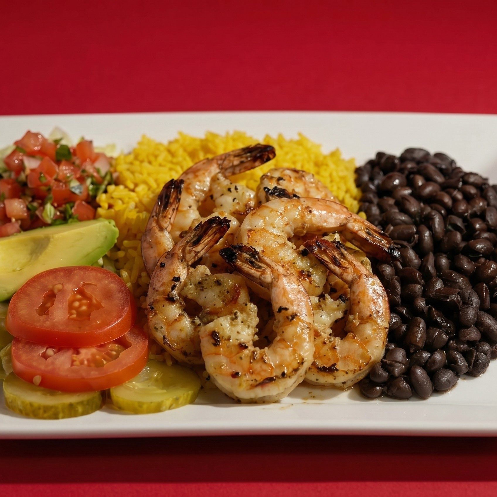 Camarones a La Plancha Plate.